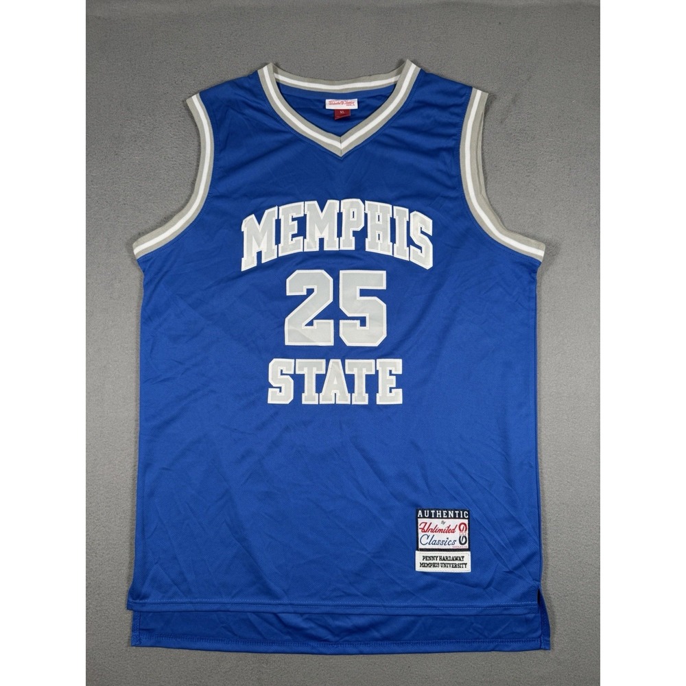 Mitchell & Ness Penny Hardaway Memphis State 25 Basketball Jersey Mens XL Blue